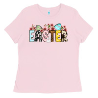 Bubblegum Pink Western Easter Ladies Tee - OliviaCreatesArt