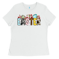 White Western Easter Ladies Tee - OliviaCreatesArt