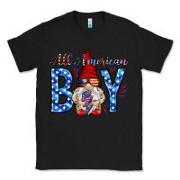 Black All American boy with gnome Classic Tee - HowdyJamesFarm