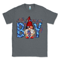 Charcoal Heather All American boy with gnome Classic Tee - HowdyJamesFarm