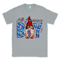 Heather Grey All American boy with gnome Classic Tee - HowdyJamesFarm