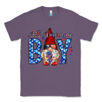 Lavender All American boy with gnome Classic Tee - HowdyJamesFarm