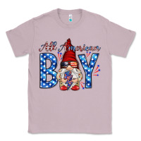 Lilac All American boy with gnome Classic Tee - HowdyJamesFarm