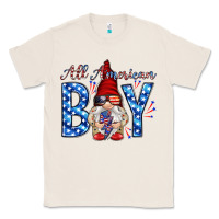 Natural All American boy with gnome Classic Tee - HowdyJamesFarm