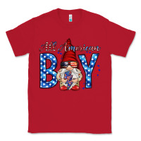 Red All American boy with gnome Classic Tee - HowdyJamesFarm