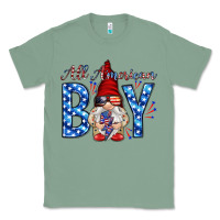 Sage All American boy with gnome Classic Tee - HowdyJamesFarm