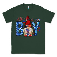 Sports Green All American boy with gnome Classic Tee - HowdyJamesFarm