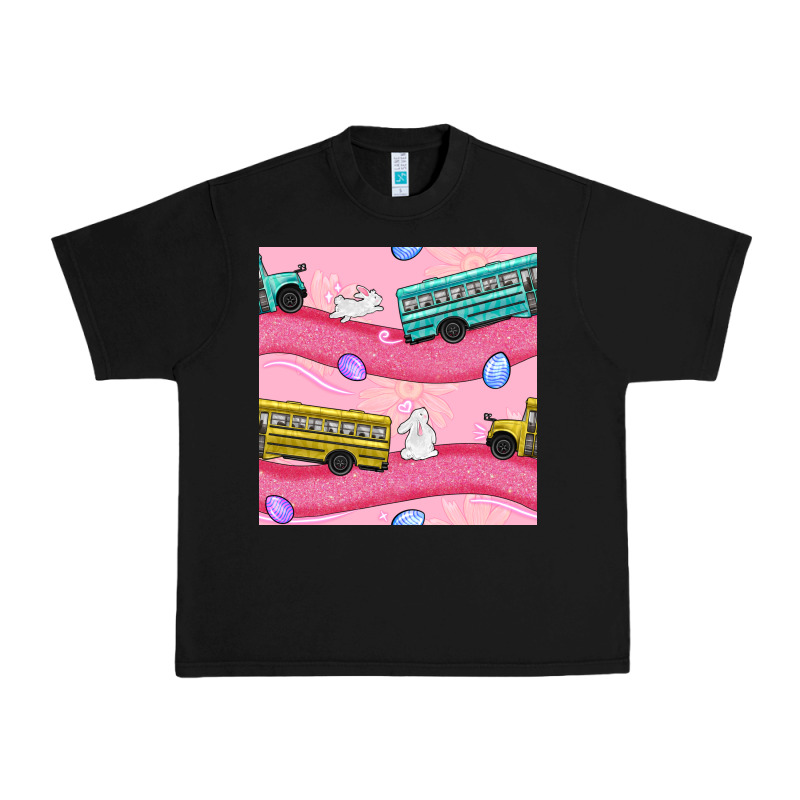 Easter School Bus Seamless Pattern Urban Heavy Tee by BundleAndBundleShop | Teevron