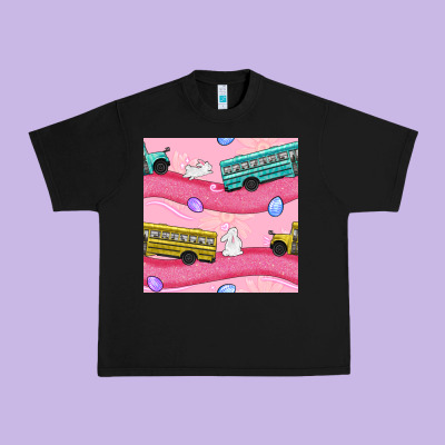 Easter School Bus Seamless Pattern Urban Heavy Tee Designed By Bundleandbundleshop