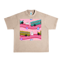 French Oak Easter School Bus Seamless Pattern Urban Heavy Tee - BundleAndBundleShop