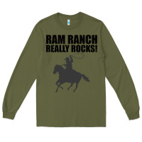 Army Green Ram Ranch Really Rocks! Long Sleeve Tee - Bettercallsaul