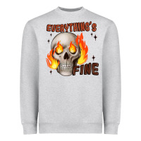 Heather Grey everythings fine Heavyweight Sweatshirt - JahusDesignShop