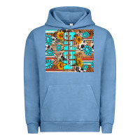 Pigment Pebble Blue western nana Urban Hoodie - RanaPortraitStore