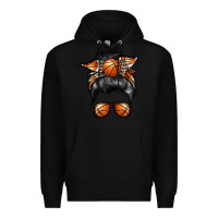 Black basketball mom Premium Hoodie - RacoonDesign