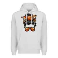 Dove Grey basketball mom Premium Hoodie - RacoonDesign