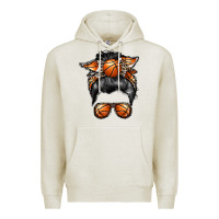 Oatmeal Heather basketball mom Premium Hoodie - RacoonDesign
