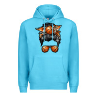 Ocean Blue basketball mom Premium Hoodie - RacoonDesign
