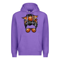Purple basketball mom Premium Hoodie - RacoonDesign
