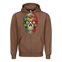 Chestnut mexican skull Zipper Hoodie - JahusDesignShop