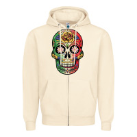 Sandshell mexican skull Zipper Hoodie - JahusDesignShop