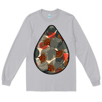 Moon Dust african fabric pattern teardrop earrings Long Sleeve Tee - BundleAndBundleShop
