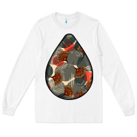 White african fabric pattern teardrop earrings Long Sleeve Tee - BundleAndBundleShop