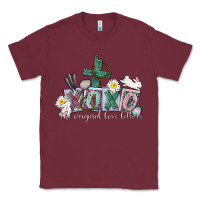 Burgundy Xoxo the original love language Easter Day Classic Tee - CowGirlArtShop