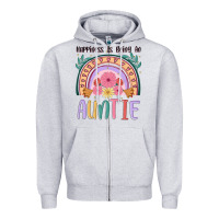 Heather Grey happiness is being an auntie Zipper Hoodie - JahusDesignShop