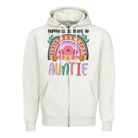 Oatmeal Heather happiness is being an auntie Zipper Hoodie - JahusDesignShop