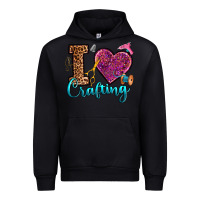 Black i love crafting Urban Hoodie - RanaPortraitStore
