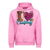 Fuchsia Pink i love crafting Urban Hoodie - RanaPortraitStore