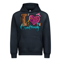 Navy i love crafting Urban Hoodie - RanaPortraitStore