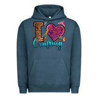 Pigment Midnight Navy i love crafting Urban Hoodie - RanaPortraitStore