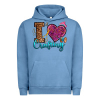 Pigment Pebble Blue i love crafting Urban Hoodie - RanaPortraitStore