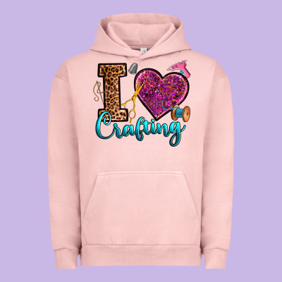 I Love Crafting Urban Hoodie Designed By Ranaportraitstore