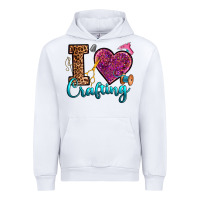 White i love crafting Urban Hoodie - RanaPortraitStore