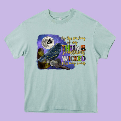Something Wicked This Way Comes Heavy Core Tee Designed By Cowgirlartshop