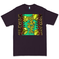 Plum Softball leopard tumbler Premium Tee - HowdyJamesFarm