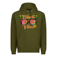Army Green beach vibes Premium Hoodie - RacoonDesign