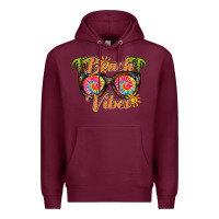 Burgundy beach vibes Premium Hoodie - RacoonDesign