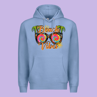 Beach Vibes Premium Hoodie Designed By Racoondesign