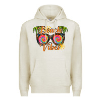 Oatmeal Heather beach vibes Premium Hoodie - RacoonDesign