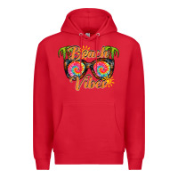 Red beach vibes Premium Hoodie - RacoonDesign