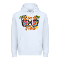 White beach vibes Premium Hoodie - RacoonDesign