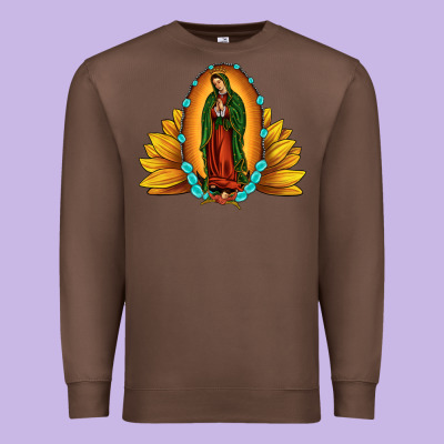 Sunflower Our Lady Of Guadalupe Premium Sweatshirt Designed By Jahusdesignshop