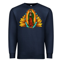 Navy sunflower our lady of guadalupe Premium Sweatshirt - JahusDesignShop