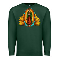 Sports Green sunflower our lady of guadalupe Premium Sweatshirt - JahusDesignShop