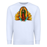 White sunflower our lady of guadalupe Premium Sweatshirt - JahusDesignShop