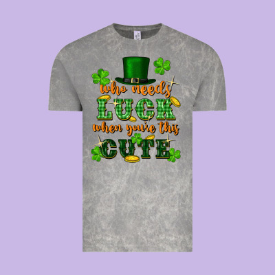 Who Needs Luck When Youre This Cute St Patricks Vintage Tee Designed By Fadigitalartstudio