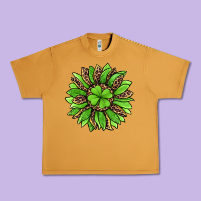 Lucky Leopard St Patricks Sunflower Urban Heavy Tee Designed By Jasminsmagicworld